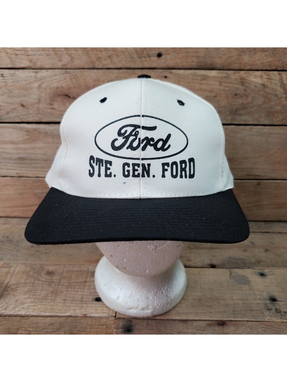 White Black St Gen Ford Dealership Automotive Hat USED Hat Baseball Cap Hat